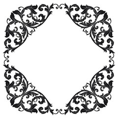 Classical baroque vector of vintage element for design. Decorative design element filigree calligraphy vector. You can use for wedding decoration of greeting card and laser cutting.