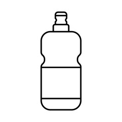 detergent bottle line style icon vector design