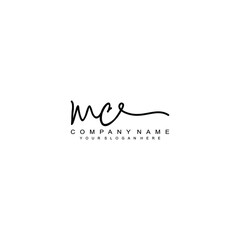 MC initials signature logo. Handwriting logo vector templates. Hand drawn Calligraphy lettering Vector illustration.