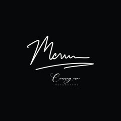 MC initials signature logo. Handwriting logo vector templates. Hand drawn Calligraphy lettering Vector illustration.