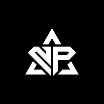 recommend clip art: NP monogram logo with diamond shape and triangle outline