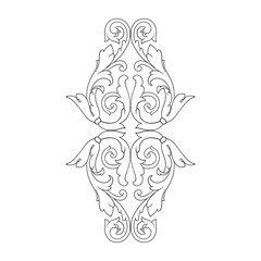 Classical baroque vector of vintage element for design. Decorative design element filigree calligraphy vector. You can use for wedding decoration of greeting card and laser cutting.