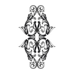 Classical baroque vector of vintage element for design. Decorative design element filigree calligraphy vector. You can use for wedding decoration of greeting card and laser cutting.