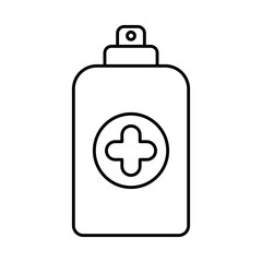 spray bottle line style icon vector design