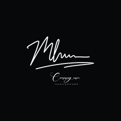 ML initials signature logo. Handwriting logo vector templates. Hand drawn Calligraphy lettering Vector illustration.