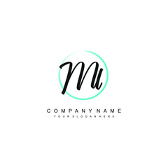 ML initials signature logo. Handwriting logo vector templates. Hand drawn Calligraphy lettering Vector illustration.