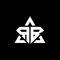 RB monogram logo with diamond shape and triangle outline