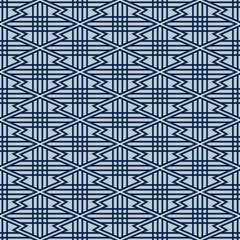 Japanese Zigzag Diamond Vector Seamless Pattern