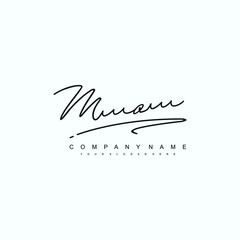 MO initials signature logo. Handwriting logo vector templates. Hand drawn Calligraphy lettering Vector illustration.