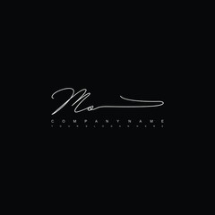 MO initials signature logo. Handwriting logo vector templates. Hand drawn Calligraphy lettering Vector illustration.