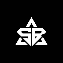 SB monogram logo with diamond shape and triangle outline