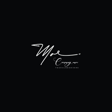 MO initials signature logo. Handwriting logo vector templates. Hand drawn Calligraphy lettering Vector illustration.