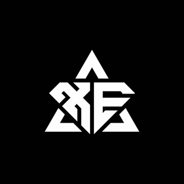 recommend clip art: XE monogram logo with diamond shape and triangle outline