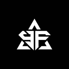 Obraz premium YF monogram logo with diamond shape and triangle outline