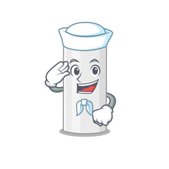 A brave sailor caricature design style of hair spray ready to sail