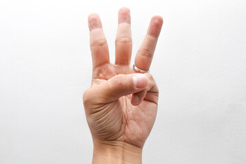 hand gesture with with background