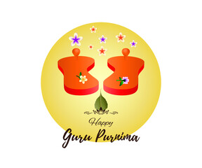 vector illustration for Indian festival guru purnima means guru purnima