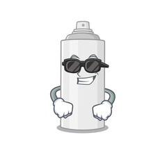 Fabulous hair spray cartoon character wearing classy black glasses