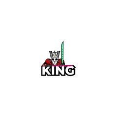 King Esport Logo Design Vector