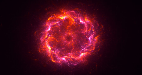 Obraz premium 3D rendering abstract colorful fractal light background