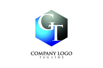 Letter GT, TG  Logo Template Design vector