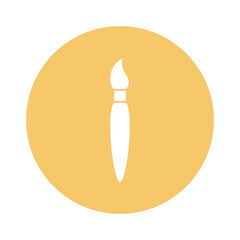 paint brush block style icon vector design