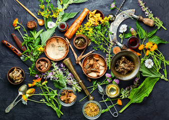 Fresh healing herbs