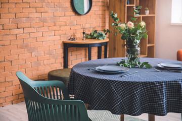 Interior of modern stylish dining room