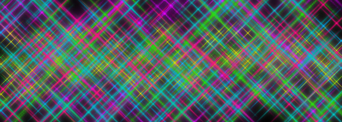An abstract sparkly neon cross hatch pattern background image.