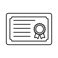 diploma line style icon vector design