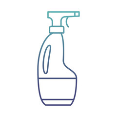 detergent spray bottle degraded line style icon vector design