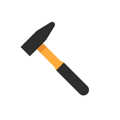 Hammer flat, construction hammer icon, vector illustration isolated on white background