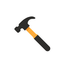 Hammer flat, construction hammer icon, vector illustration isolated on white background