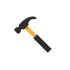 Hammer flat, construction hammer icon, vector illustration isolated on white background
