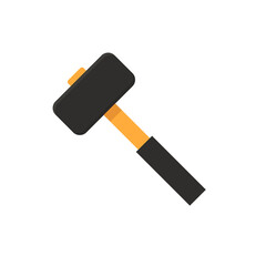 Hammer flat, construction hammer icon, vector illustration isolated on white background