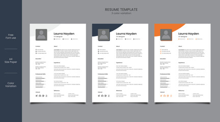  Minimal resume or cv design template