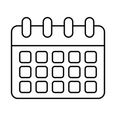 calendar line style icon vector design