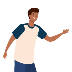 happy man afro, healthy lifestyle, celebrating holiday