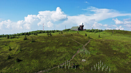 Aerial view of the recreational area Kojsovska Hola in Slovakia © Peter