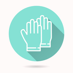 Obraz premium Protective gloves icon for graphic and web design.
