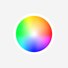 Color wheel guide. Color palette symbol. Vector Illustration