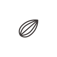 Almond Icon. Vector Illustration