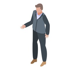 Cute office manager icon. Isometric of cute office manager vector icon for web design isolated on white background