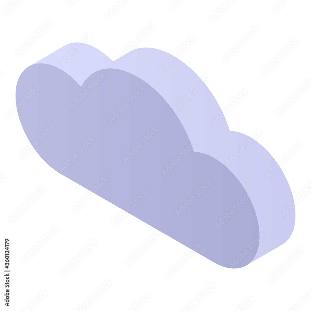 Poster data cloud translator icon. isometric of data cloud translator vector icon for web design isolated o