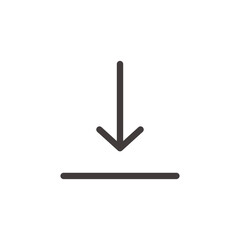 Arrow down icon. Download symbol modern simple vector icon for website design, mobile app, ui. Vector Illustration