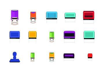 Fototapeta premium Automatic Stamp - Self-inking office Stamps. Rubber stamp with brush print cuttable, usable, rubber stamp (Ready for laser cutting)