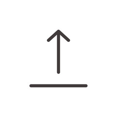 Arrow up icon. Upload symbol modern simple vector icon for website design, mobile app, ui. Vector Illustration