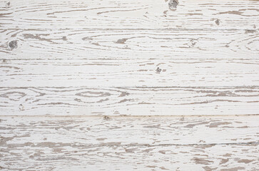 White wood texture background. Top view surface of the table to shoot flat lay.