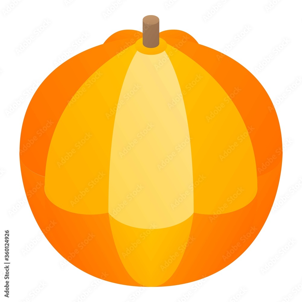 Wall mural farm pumpkin icon. isometric of farm pumpkin vector icon for web design isolated on white background - Wall murals