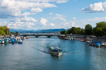 Naklejka premium Aussicht in Richtung Zürichsee